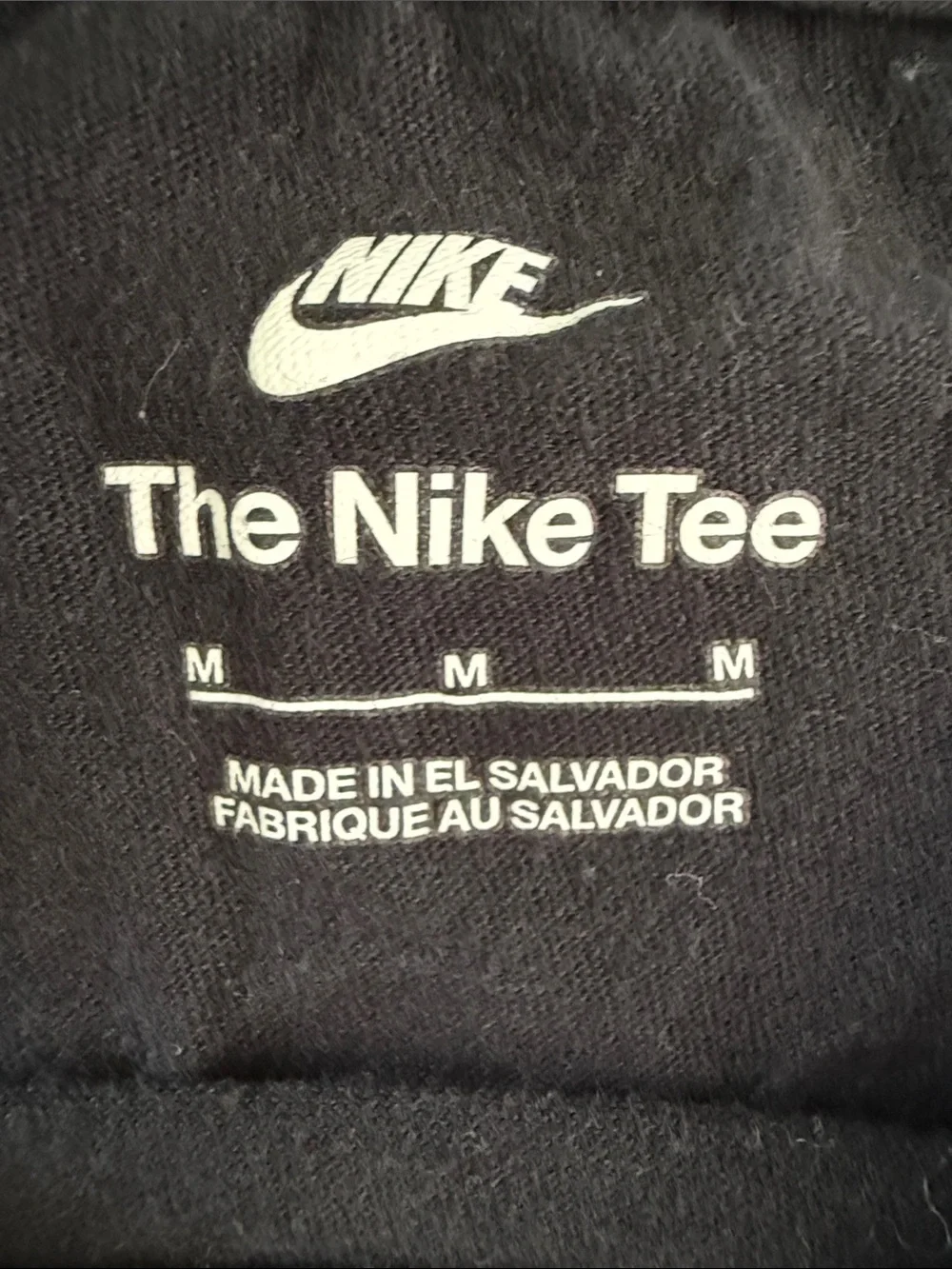 Nike Black Kids Short Sleeve Tee with White Logo